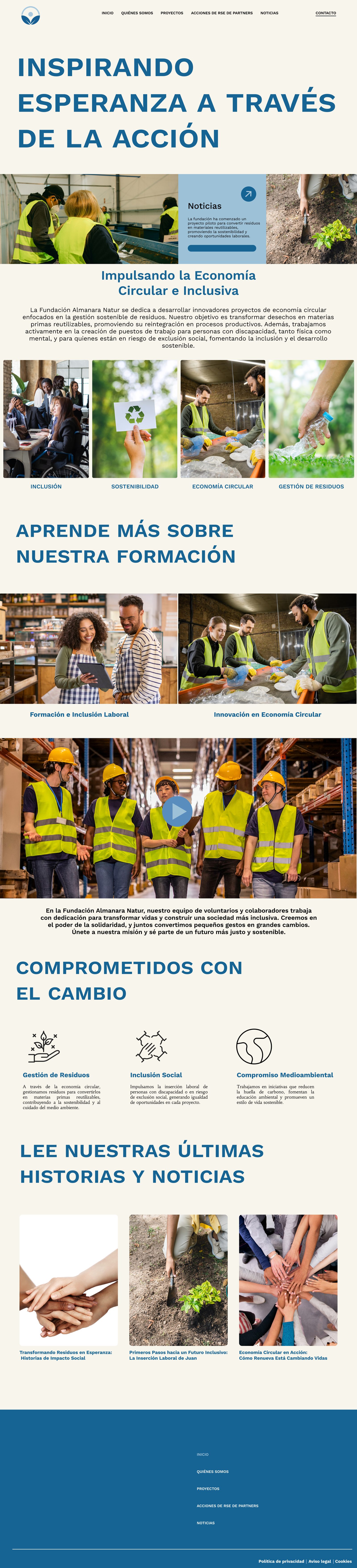 Almanara Natur homepage design