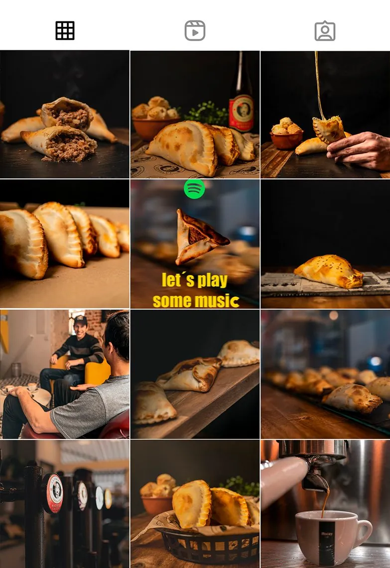 Feed de Instagram después, cuidado y coherente