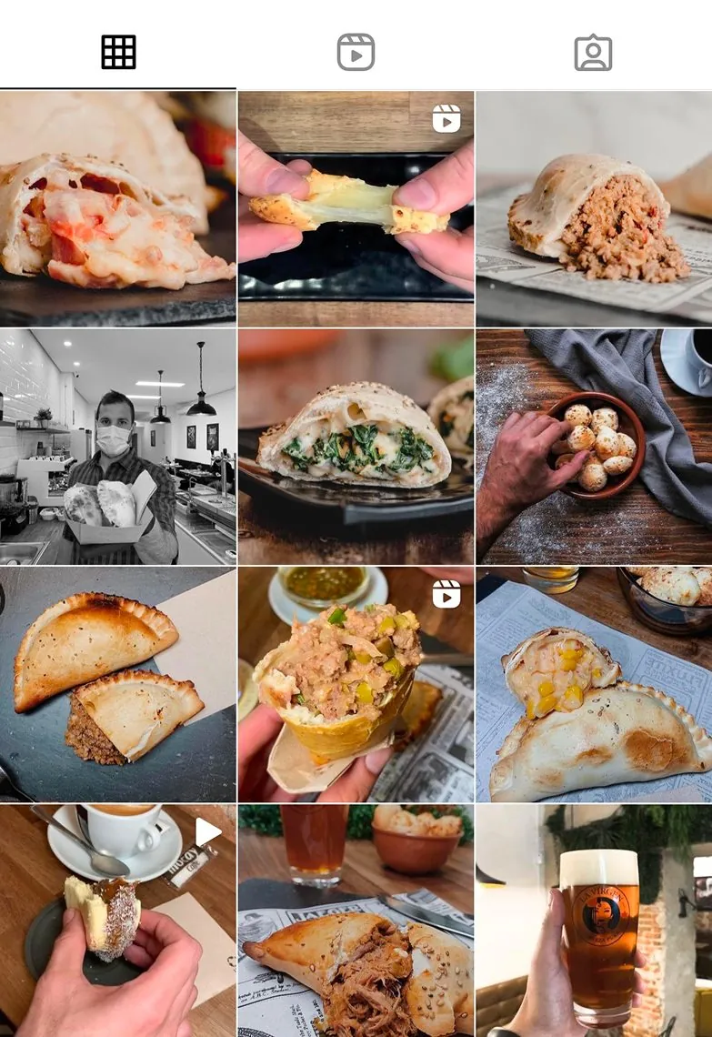 Feed de Instagram antes, sin criterio