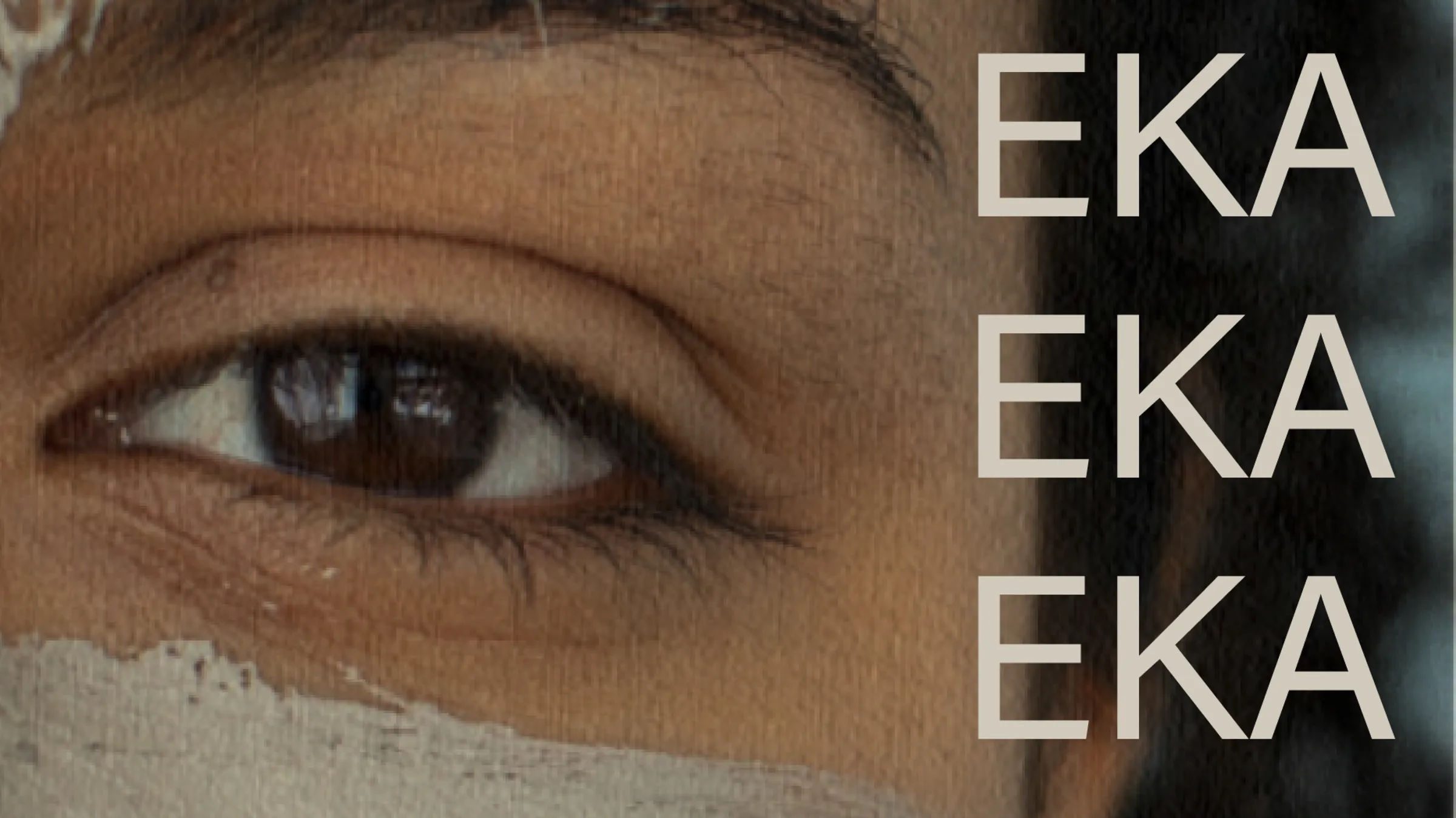 EKA Beauty, primer plano con la tipografía de marca