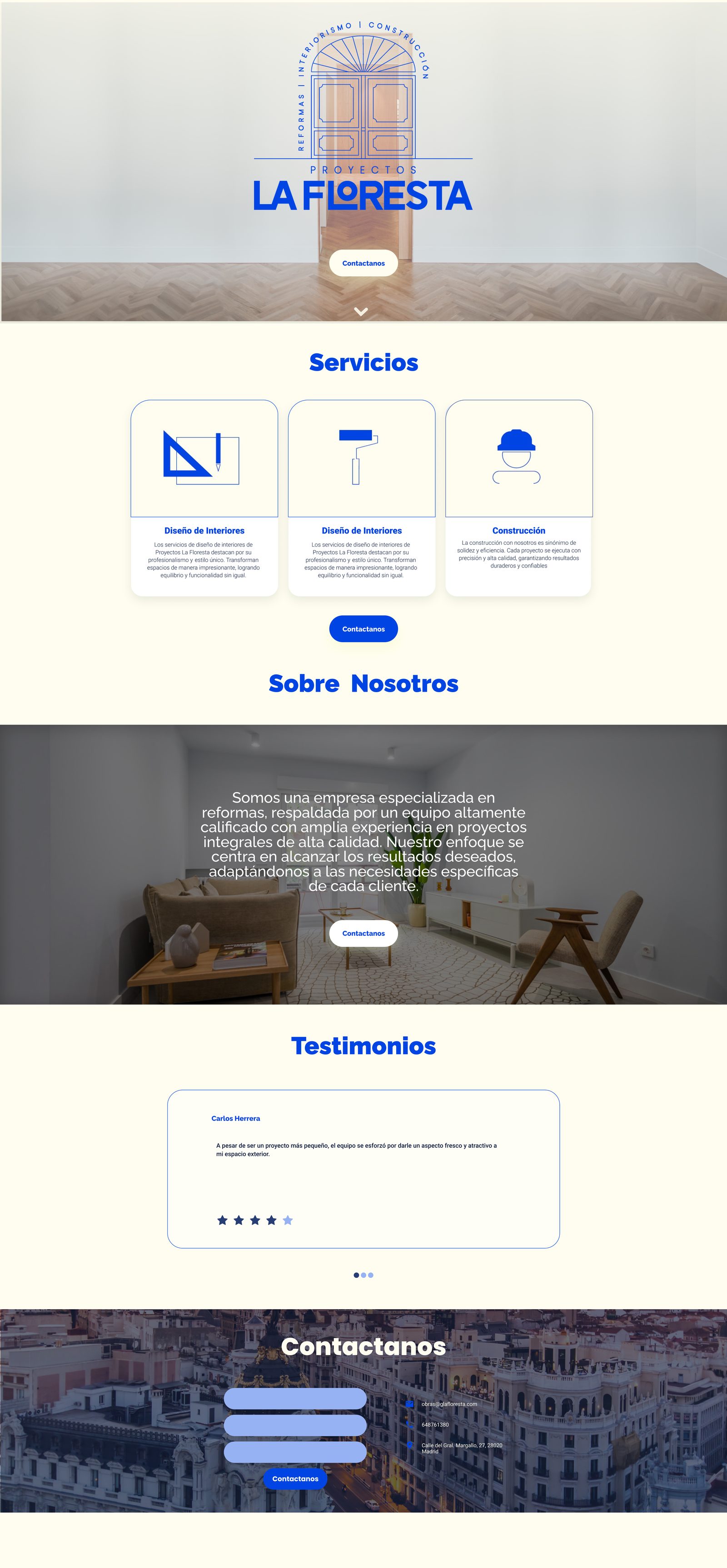 Website design screenshot