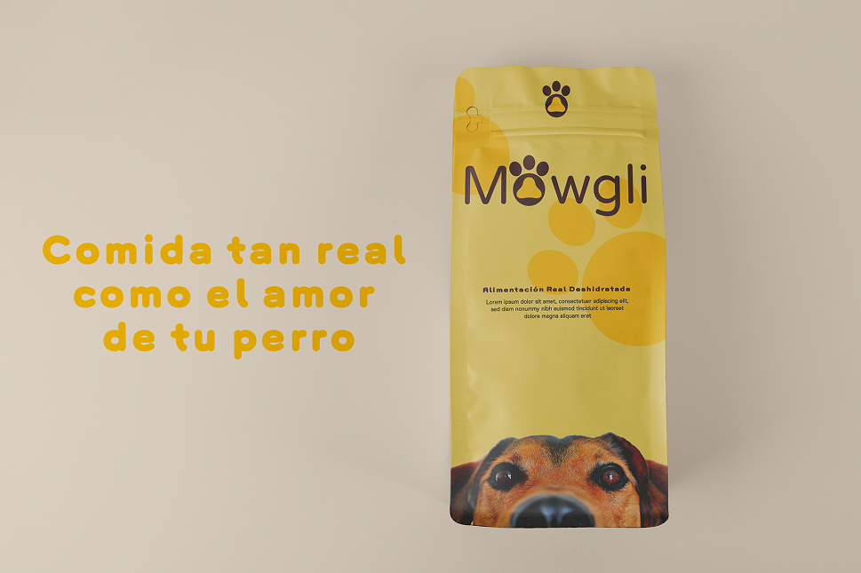 Mowgli packaging mockup with tagline