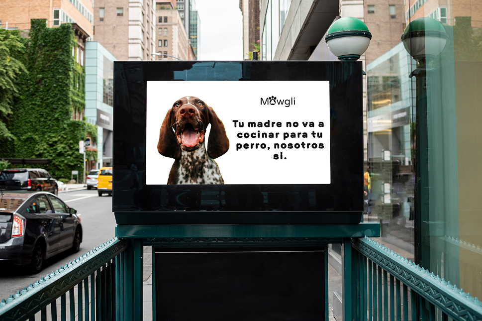 Mowgli billboard — outdoor advertising mockup