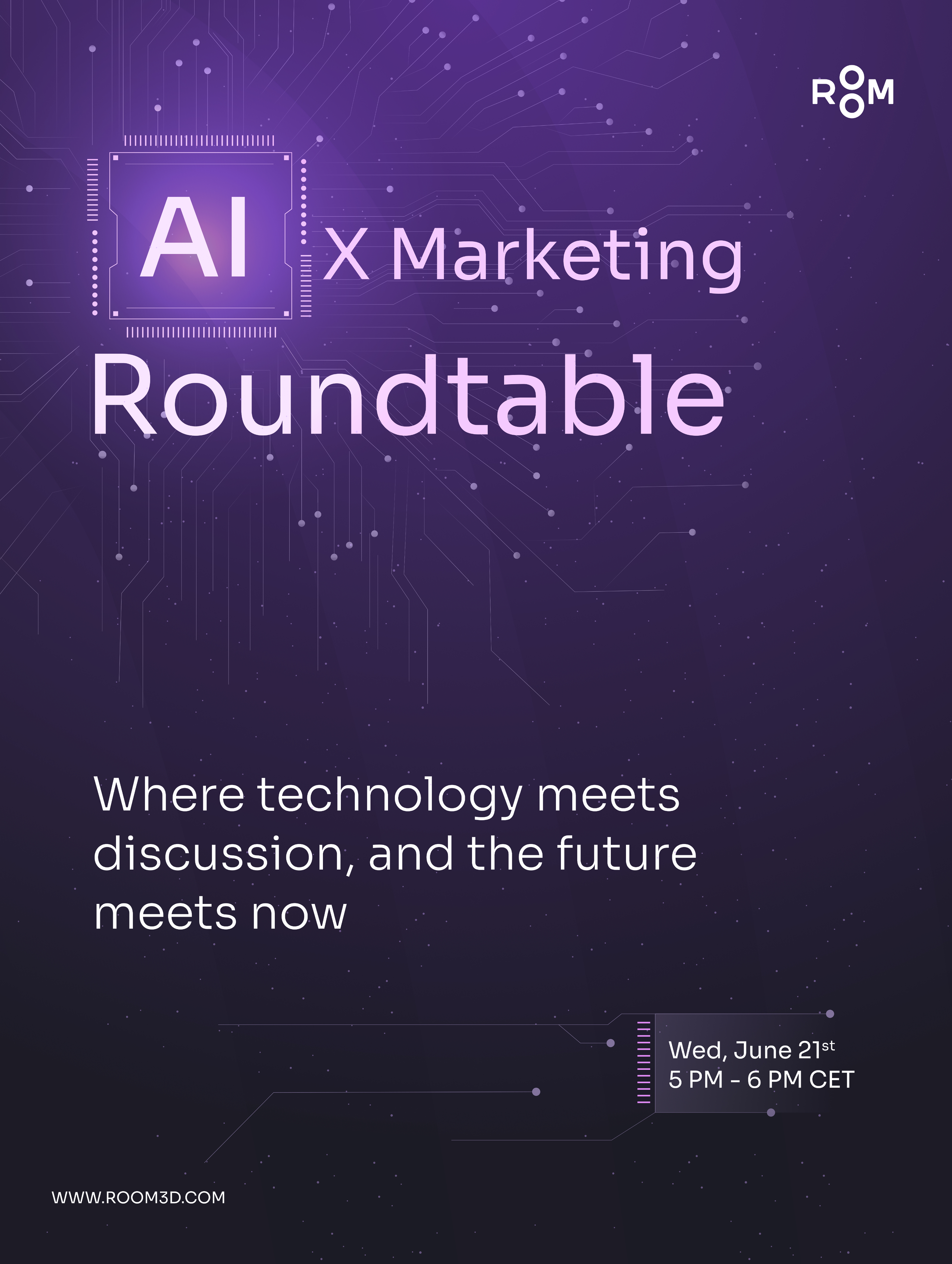 AI x Marketing Roundtable — event poster