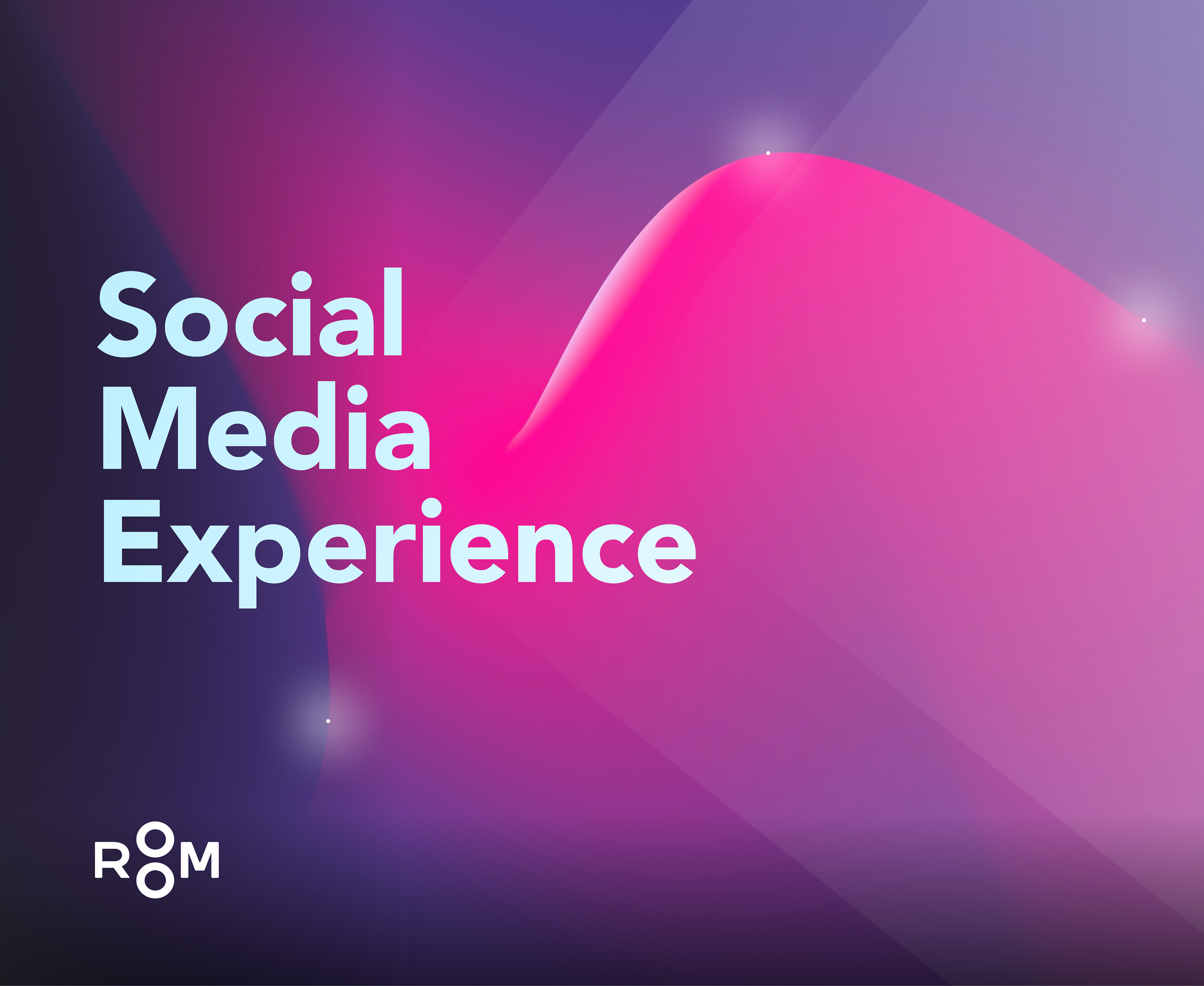 ROOM brand visual — pink gradient