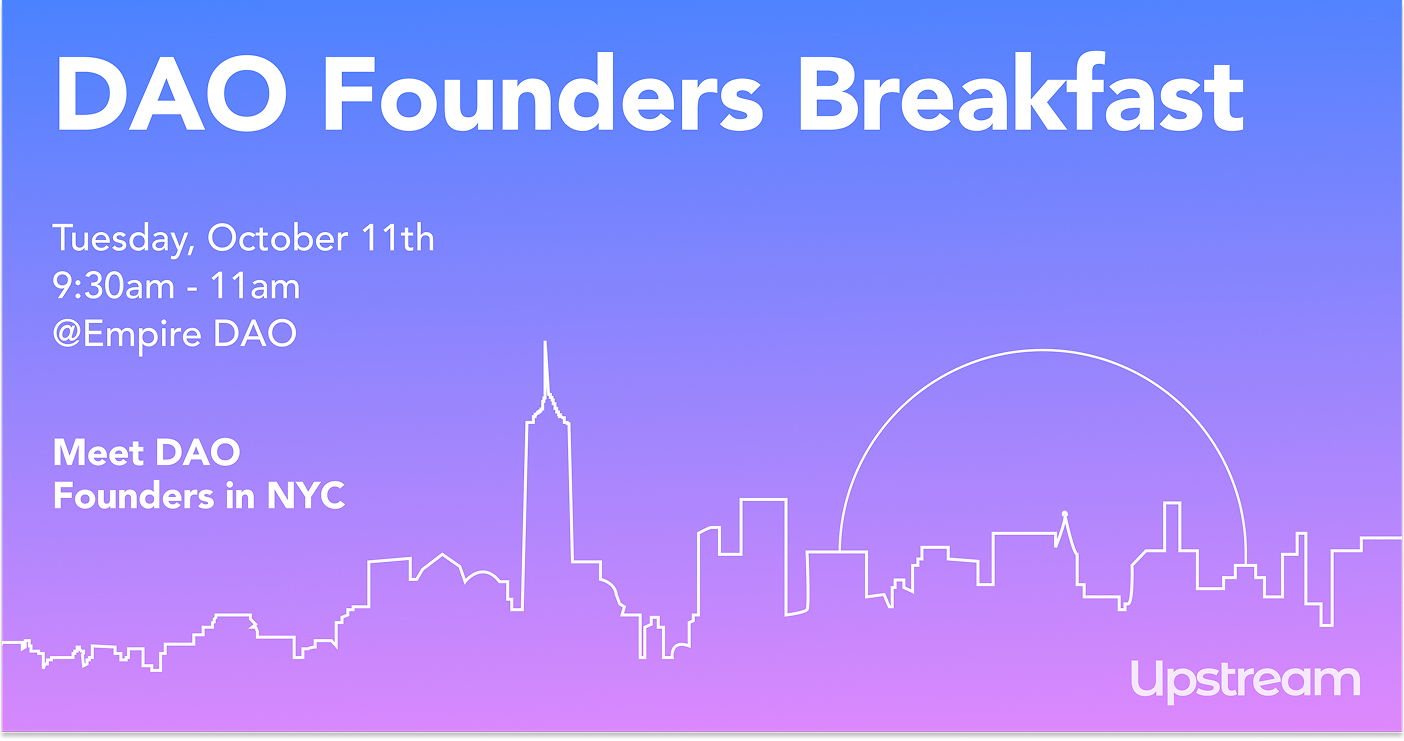 DAO Founders Breakfast — NYC event graphic